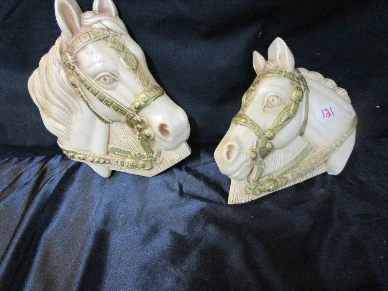 lot 121 image: Chalkware Horses