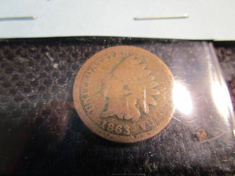 Civil War Indian Head Cent 1863