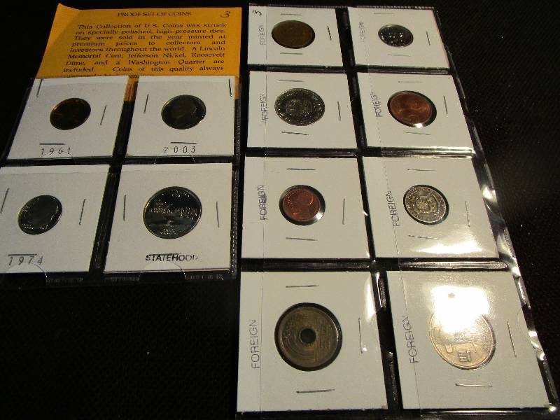 Proof set of coins and Foreign Coins
