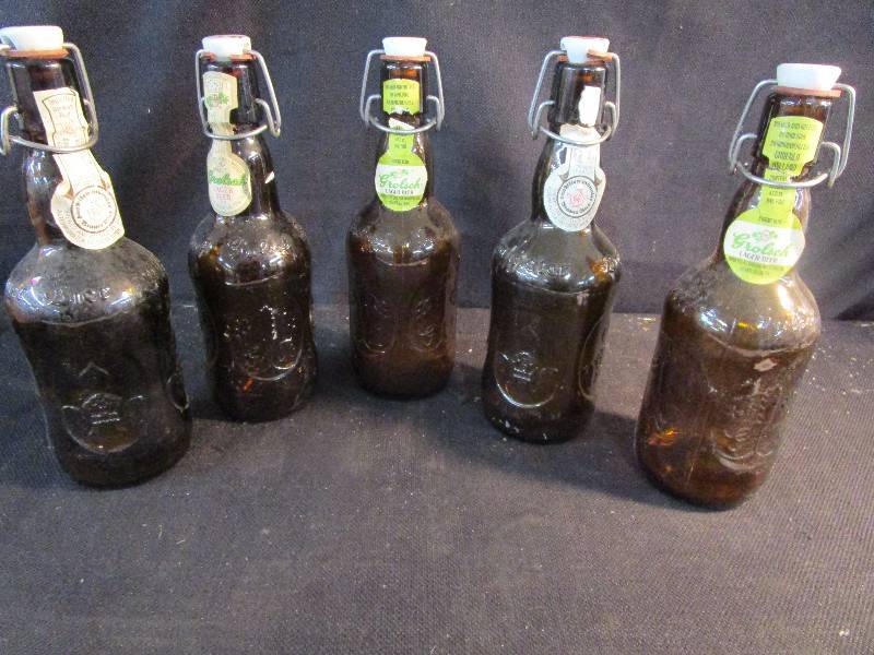 5 Lager Beer Bottles