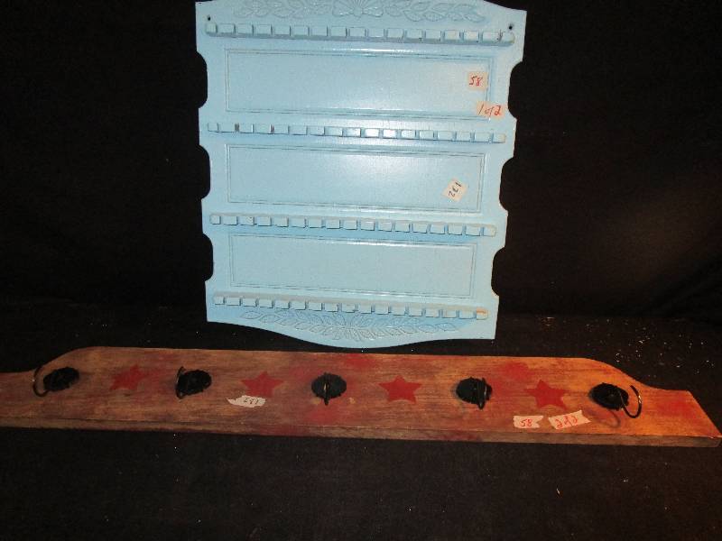 Primitive wall Dcor with Hooks and Spoon Rack