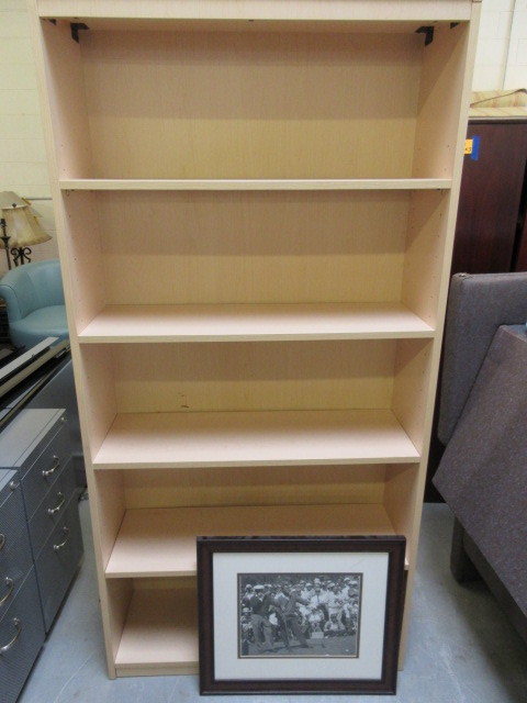 BOOKCASE AND PALMERHOGAN GOLF ART