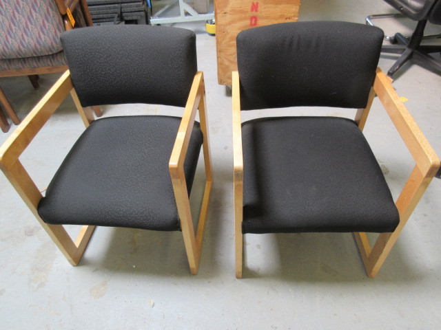 WOOD FRAMED RECEPTION CHAIRS