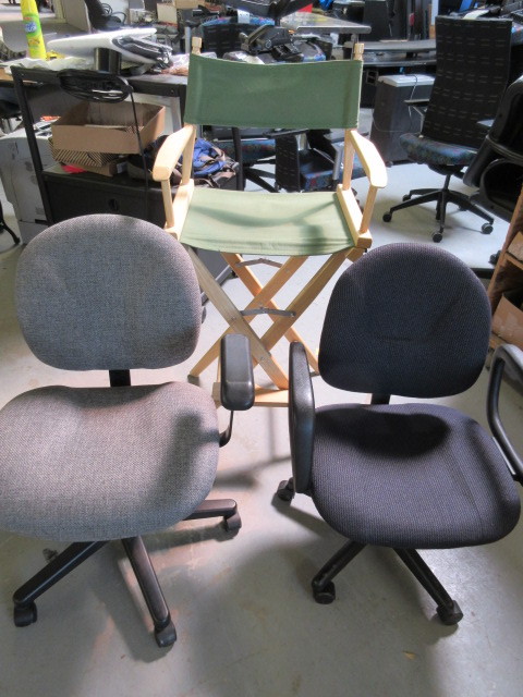 OFFICE CHAIRS AND A DIRECTORS CHAIR