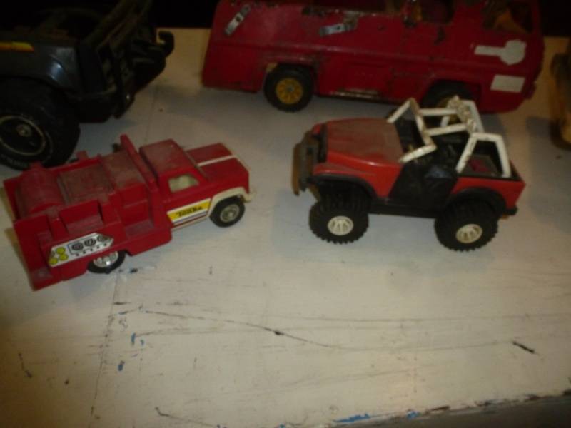 Tonka Toy Pickups, Jeep & Fire Engine