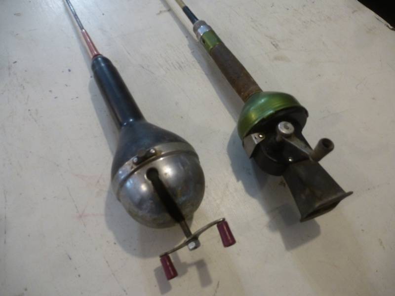 Antique Bobber Shape Rods & Reels