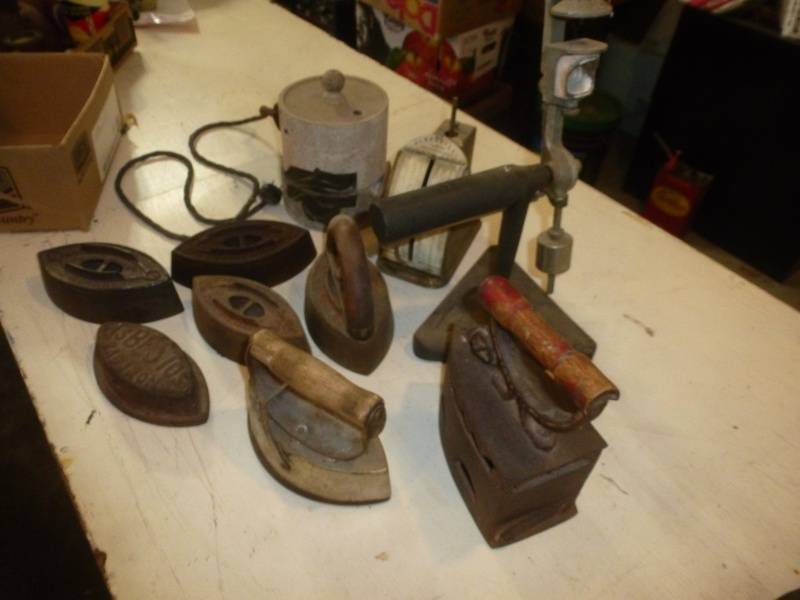 Antique Irons & Scale