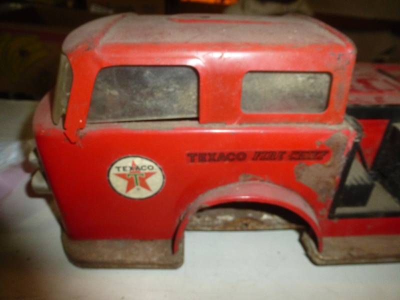 Antique Texico Fire Engine & Toys