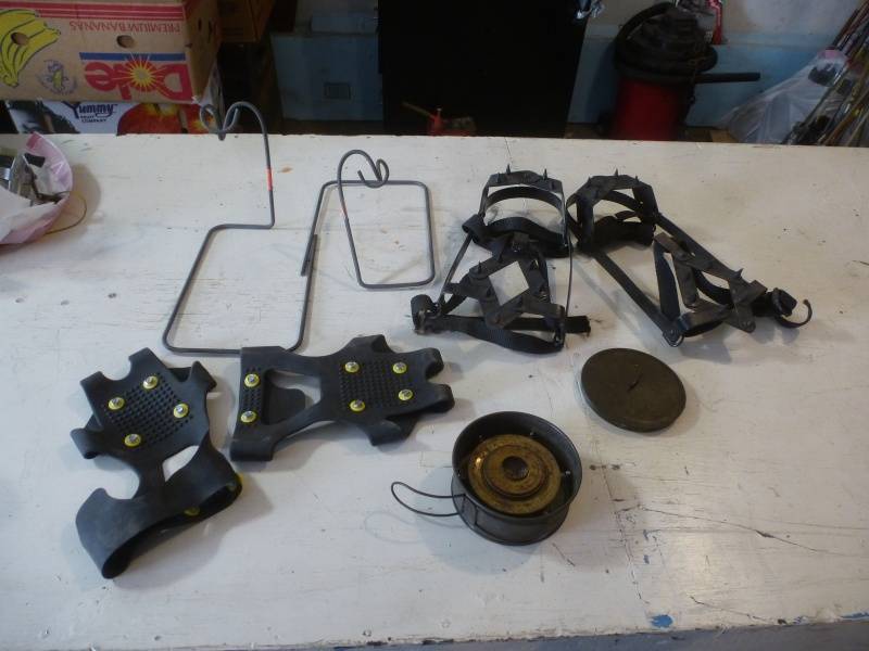 Antique Ice Cleats & Ice rod holders