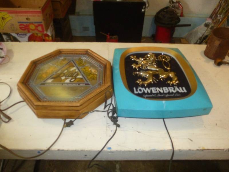 Lowenbrau & Blatz Beer Signs