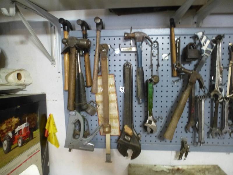 Peg Board Full of Tools North Wall
