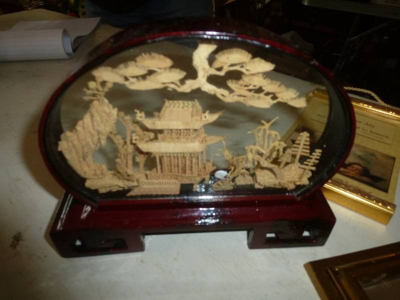 Antique Porcelain Angel Music Box, Mirrors,