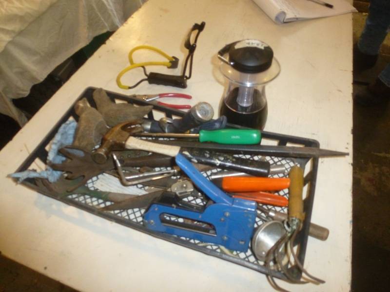 Assorted Tools, Sling Shot, Water Nozzle & More