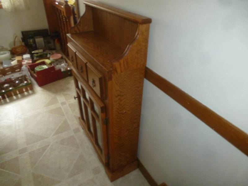 Oak Display Curio Cabinet