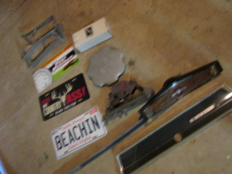 Lot of automotive parts, light cove...