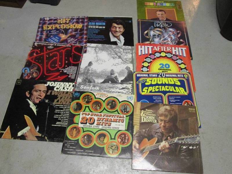 Vintage vinyl record albums...