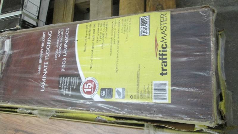 lot 44 image: 3 Cases TrafficMaster Dark Brown Hi...