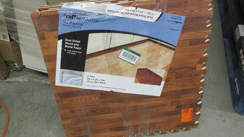 lot 74 image: TrafficMaster BrownTravertine 24 i...