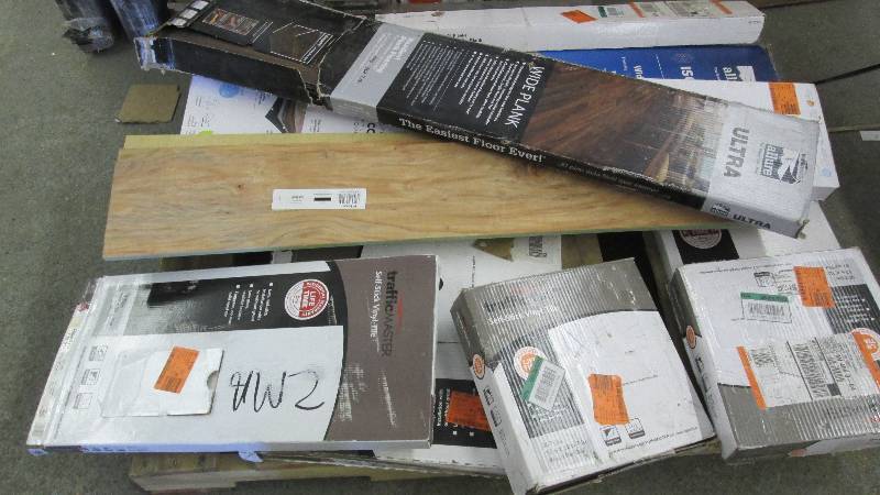 lot 113 image: Pallet of Assorted Self-Stick Tile ...