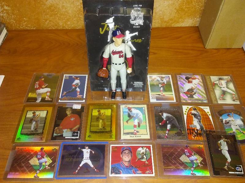 lot 9 image: Rick Ankiel Collection  Statue and 23 cards.