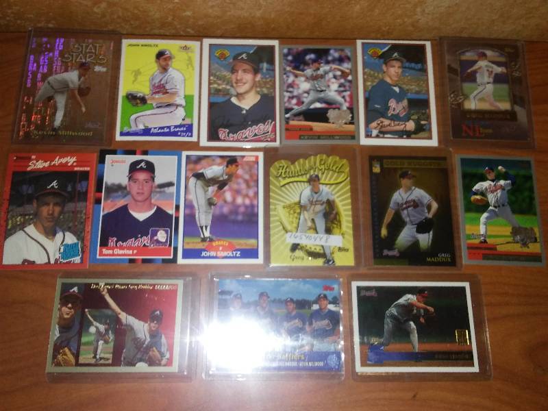 lot 11 image: 15 Cards Atlanta Braves Pitchers. Batter Bafflers.