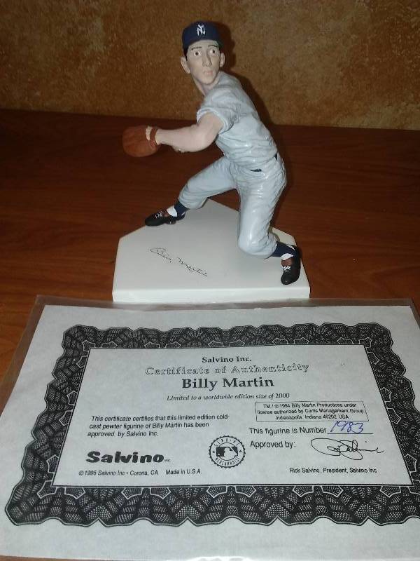 lot 69 image: Billy Martin 1995 Salvino RARE