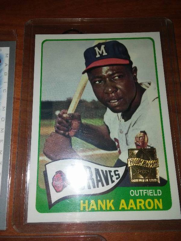 lot 82 image: Hank Aaron Cards