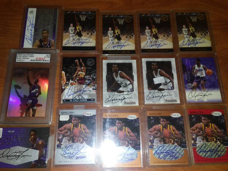 lot 83 image: Quincy Lewis  14 Autographed cards