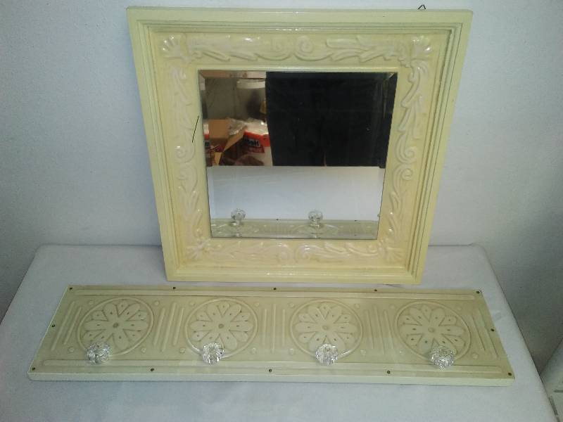 � Mirror (16 in. sq.) and Coat Hanger (24 in. wide)