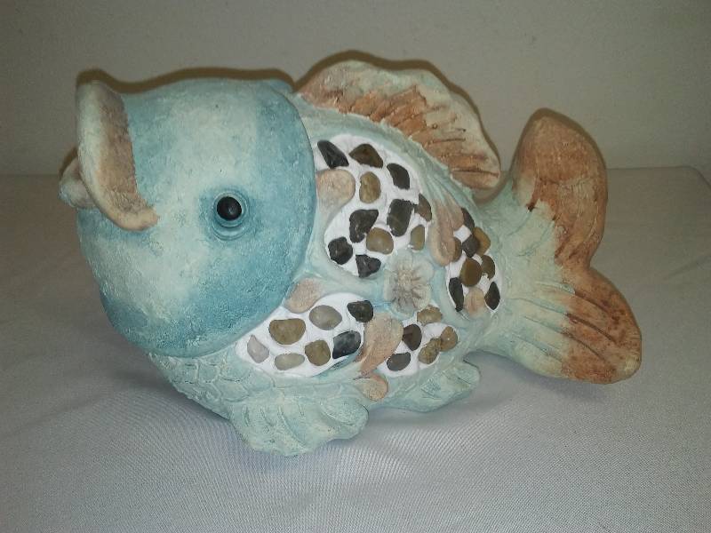 Clay Fish Dcor, 12 in. head to tail