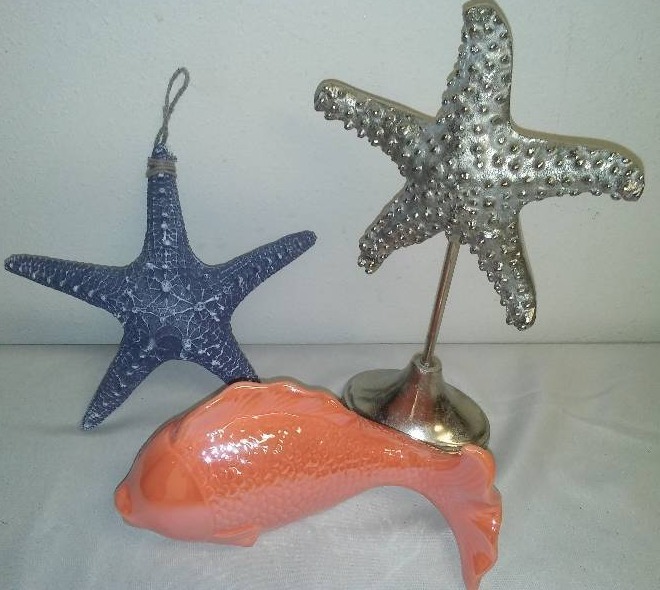 Nautical Star Fish, Silver one is 12 in. tall