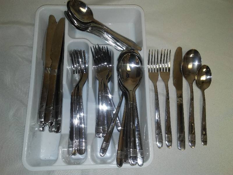 Silverware, Heavy Gauge Stainless set for 12