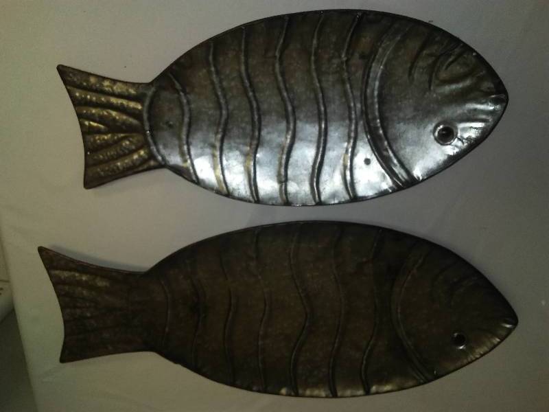 Metal Fish Dcor Trays