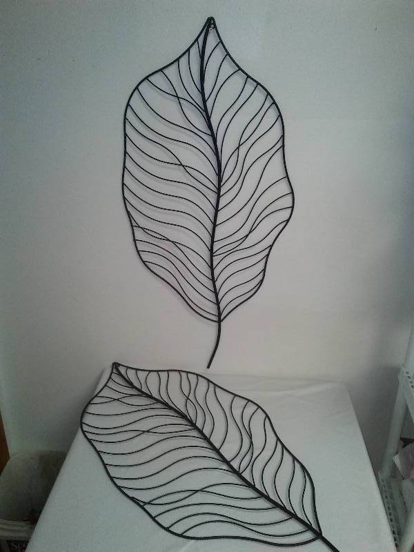 Wrought Iron Leaves (2) 38 in.