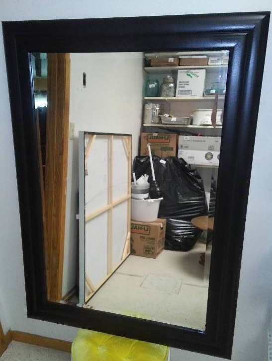 Framed Beveled Mirror, 43 x 31
