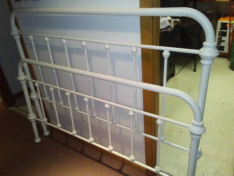Queen Metal Headboard and Footboard, light weight, 52 in. H headboard