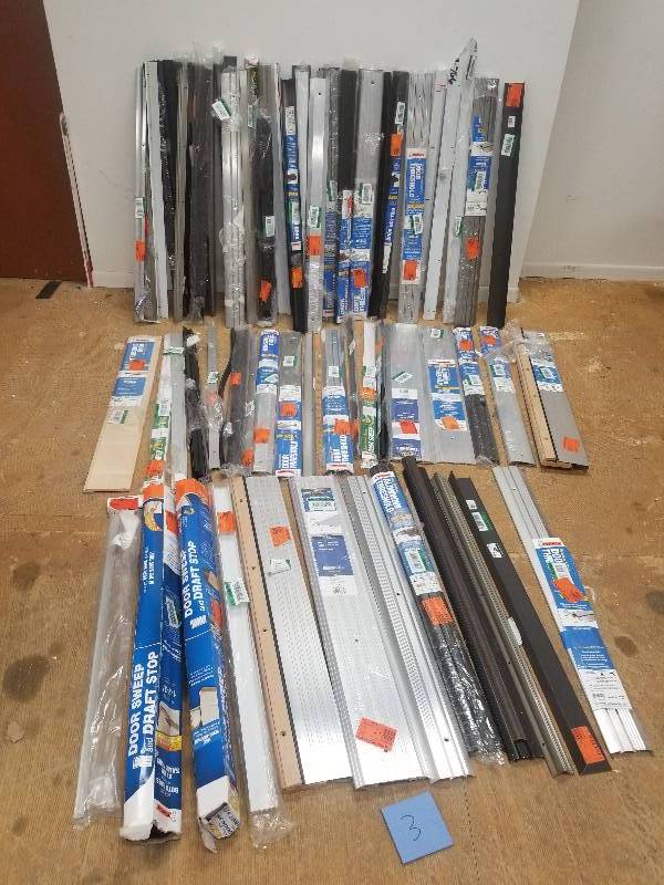 Assorted Door Thresholds ( 65 Pieces) not used open pkgs