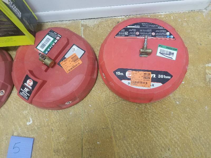 12 and 15 Surface Cleaners for Pressure Washers- Lot of 5 used