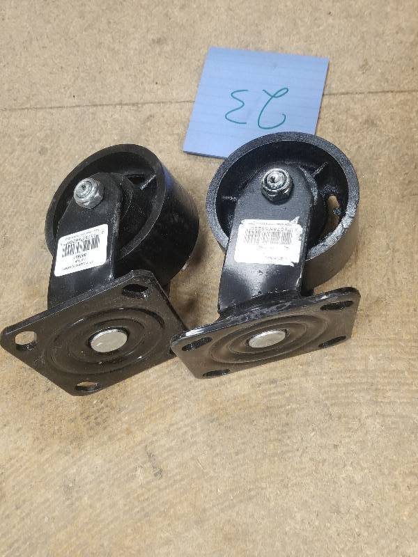 Liberty 4 in. Black Industrial Swivel Plate Caster with 770 lb. Load Rating