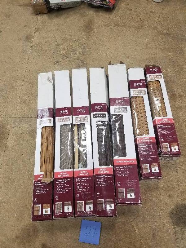 Assorted Sizes & Colors Window Blinds  - Lot of 7 not used