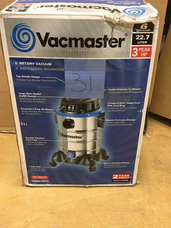 Vacmaster 6 Gallon WetDry Vacuum not used
