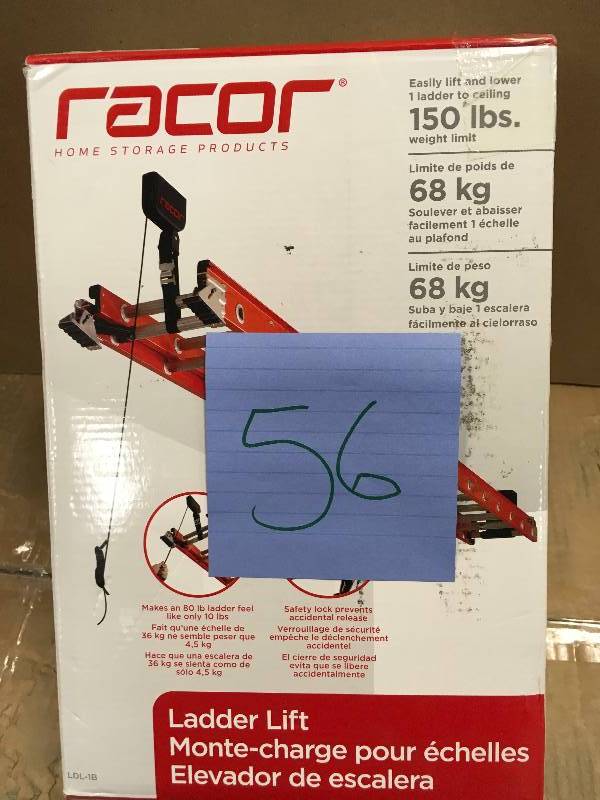Home Storage Products Racor 150lb. Ladder Lift new
