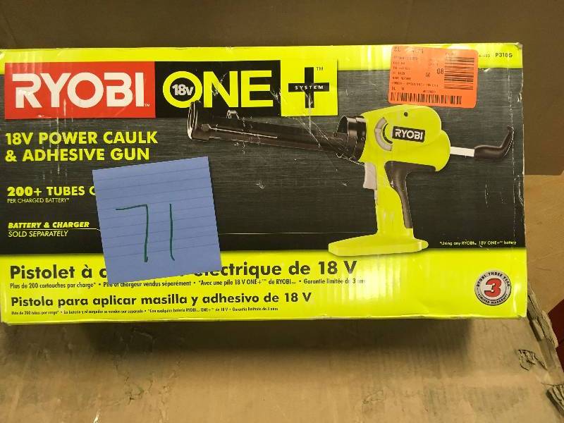 Ryobi 18V One Power Caulk and Adhesive Gun- Tool Only used in good working condition