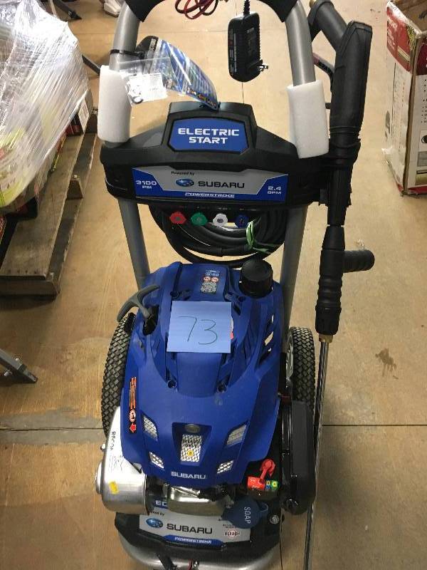 PowerStroke Reconditioned 3100 PSI 2.4GPM Subaru Electric Start Gas Pressure Washer used in good working condition