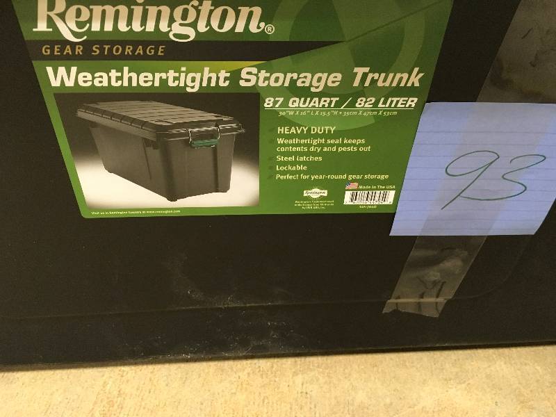 Remington 87Qt. Weathrtight Storage Trunk not used