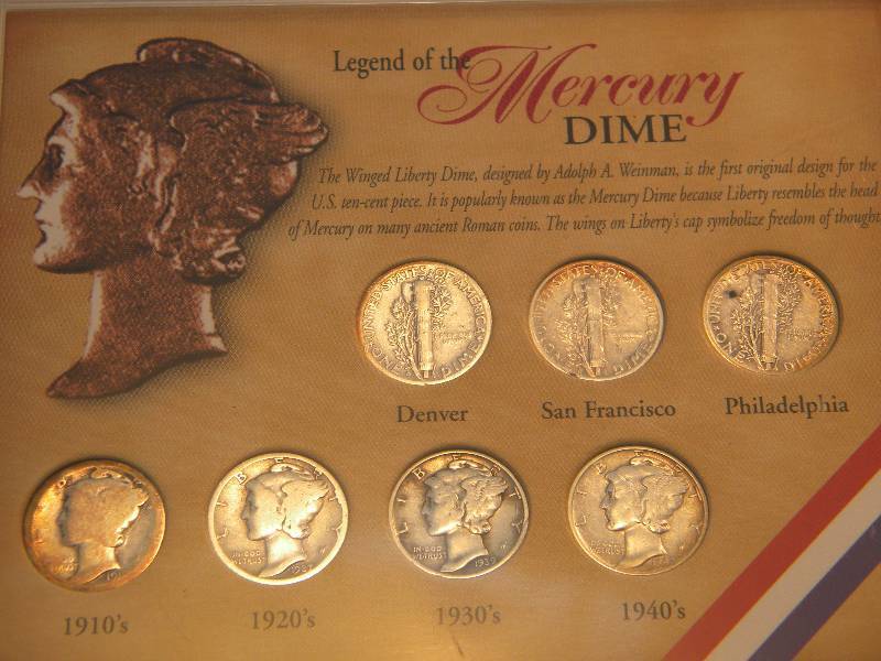 Mercury Dime Set