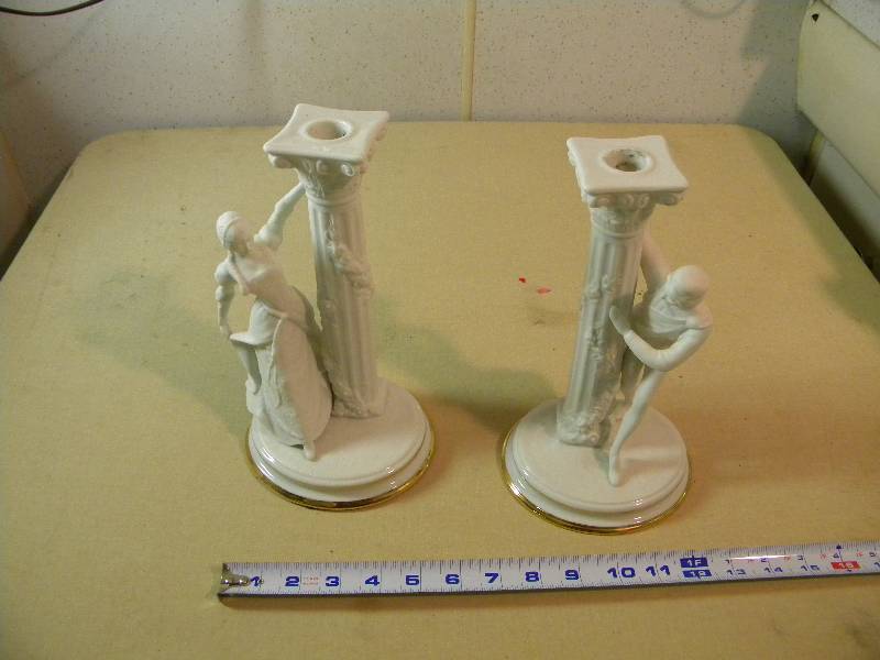Porcelain Romeo & Juliet Candle holders
