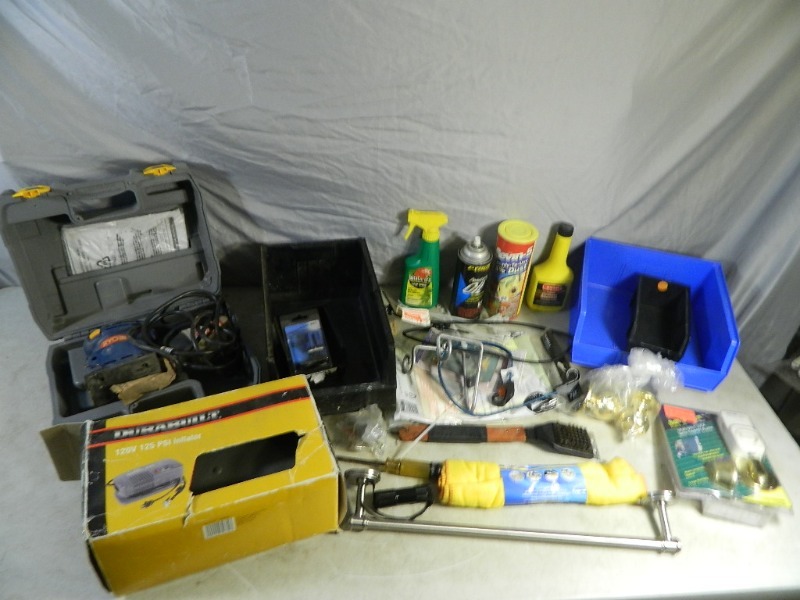 lot 109 image: Sander, Tools, Hardware, Shop Chemicals, Etc
