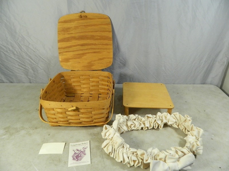 lot 158 image: Longaberger Basket with Accessories