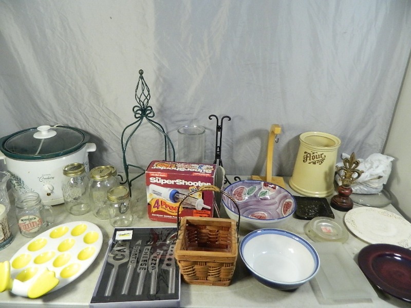 lot 160 image: Crockery, Canning Jars, More